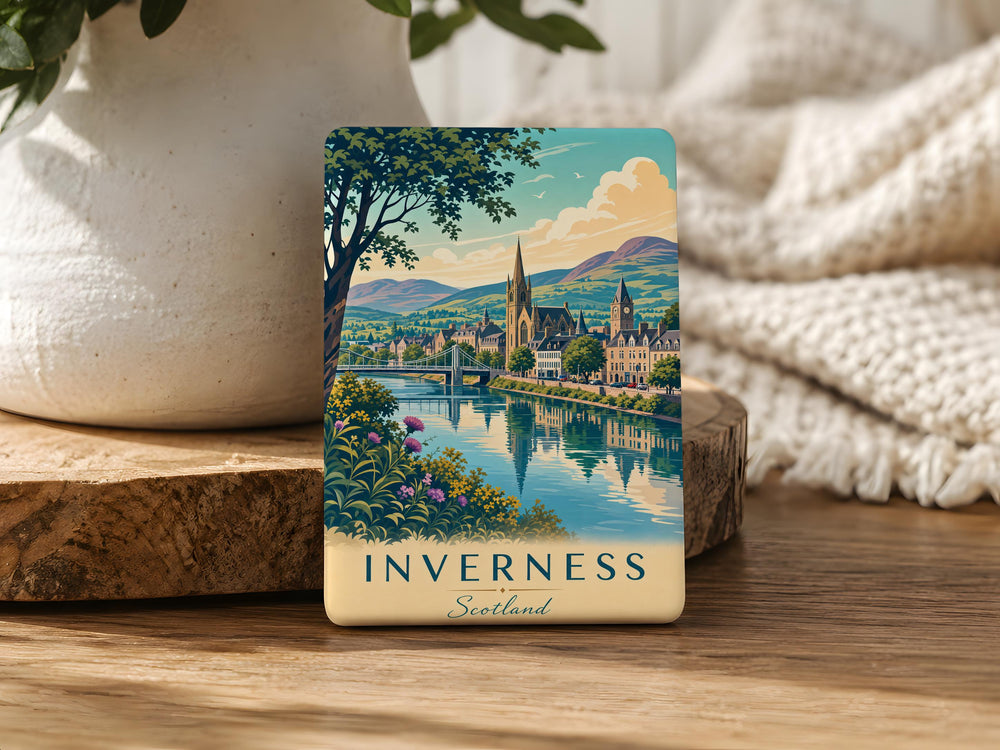 Inverness Scotland Fridge Magnet, Inverness City Souvenir Magnet, Scottish Highlands Travel Gift, Scotland Keepsake Magnet