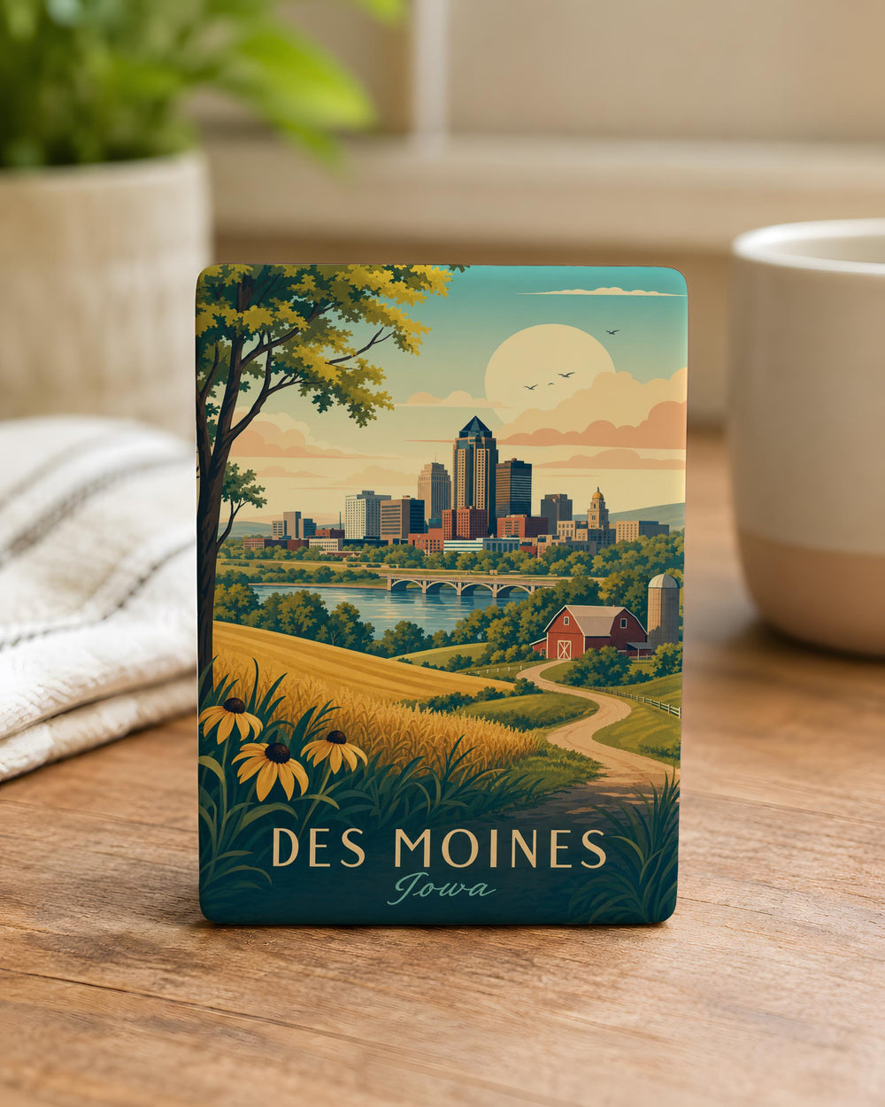 Iowa Fridge Magnet, Iowa State Souvenir Magnet, Iowa Travel Gift, Iowa Keepsake Magnet, Iowa Home Decor Magnet