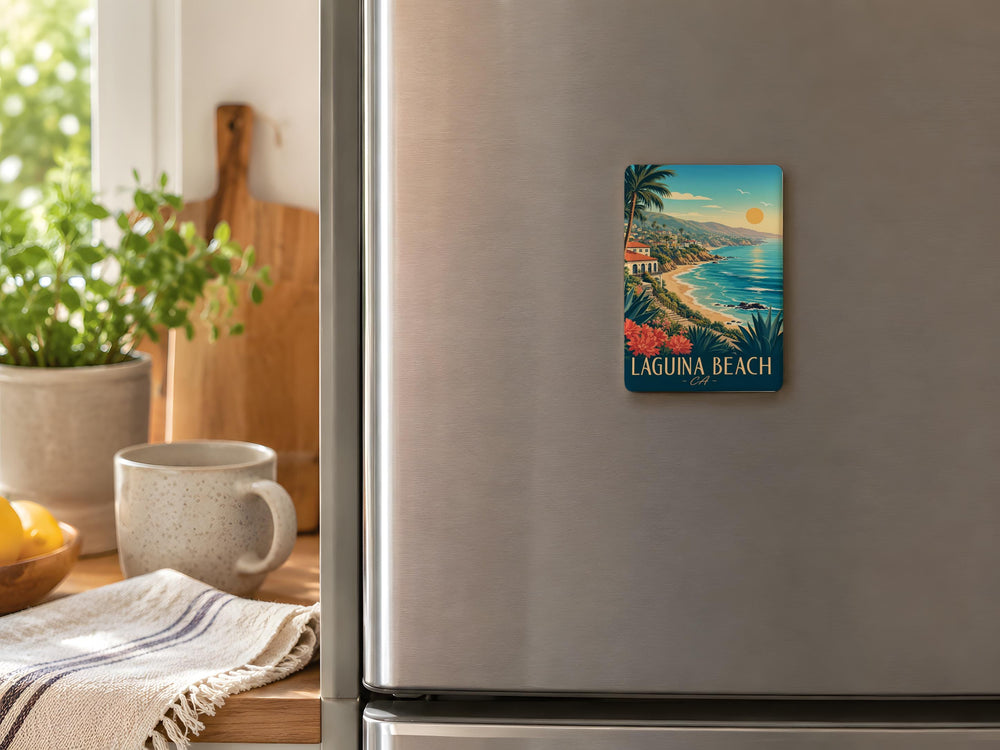 Laguna Beach CA Fridge Magnet, California Coastal Souvenir Magnet, Orange County Beach Travel Keepsake Magnet