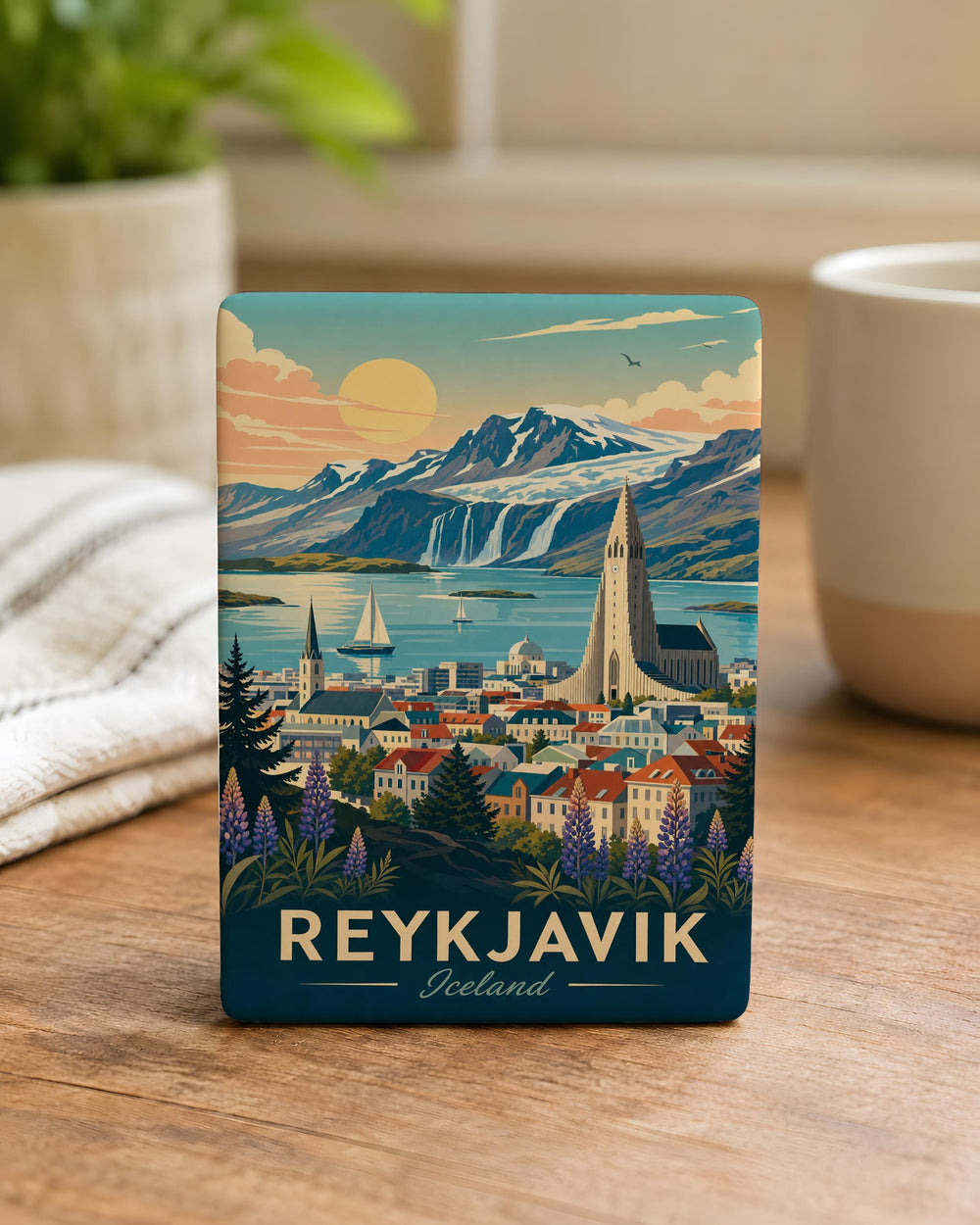 Iceland Fridge Magnet, Iceland Travel Souvenir Magnet, Iceland Landmark Magnet, Iceland Vacation Keepsake Magnet
