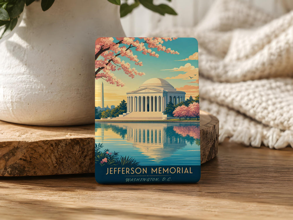 Jefferson Memorial Fridge Magnet, Washington DC Landmark Souvenir Magnet, US Monument Travel Keepsake Gift
