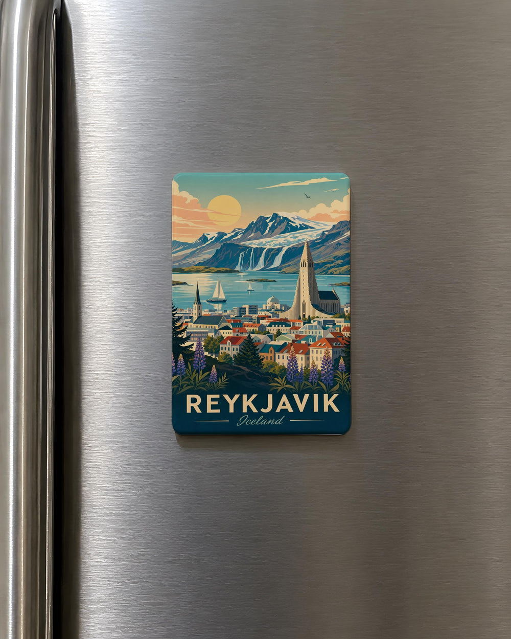 Iceland Fridge Magnet, Iceland Travel Souvenir Magnet, Iceland Landmark Magnet, Iceland Vacation Keepsake Magnet