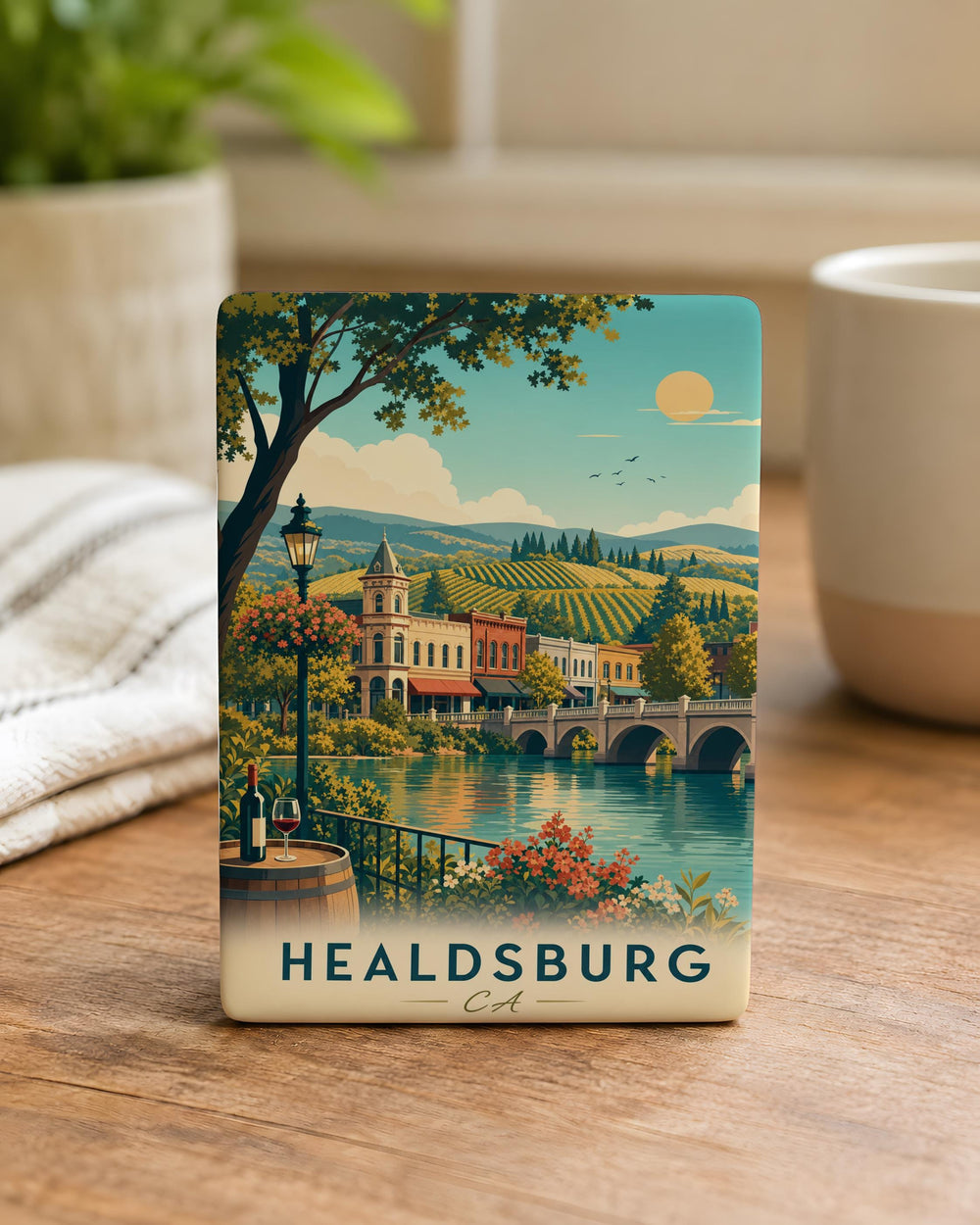 Healdsburg CA Fridge Magnet, Healdsburg California Souvenir Magnet, Wine Country Travel Gift, Sonoma County Keepsake Magnet