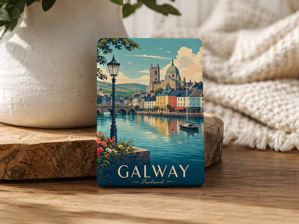 Galway Ireland Fridge Magnet, Galway City Souvenir Magnet, Ireland Travel Gift, Irish Landmark Keepsake Magnet