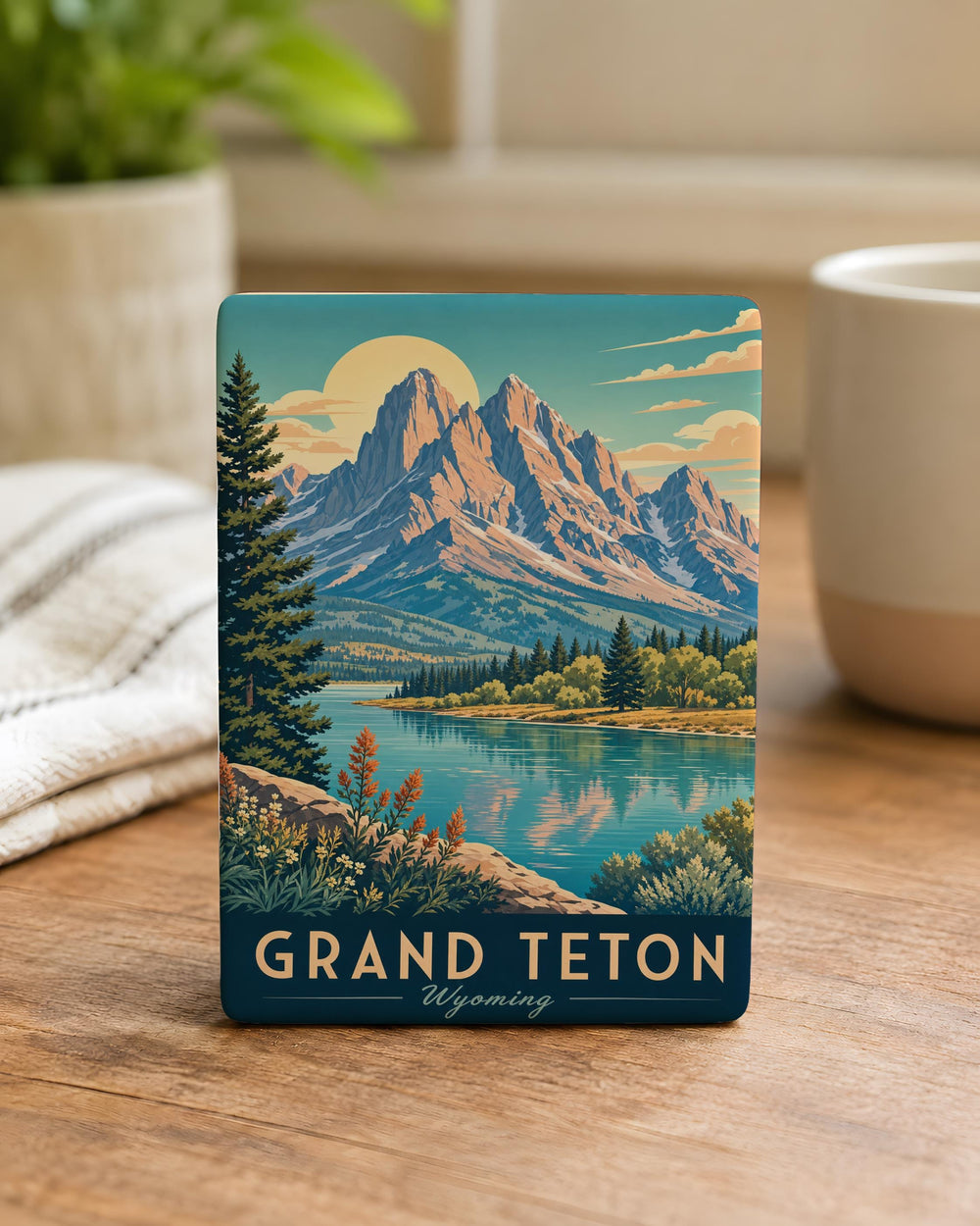 Grand Teton National Park Fridge Magnet, Wyoming Mountain Range Souvenir Magnet, Jackson Hole Travel Keepsake Gift