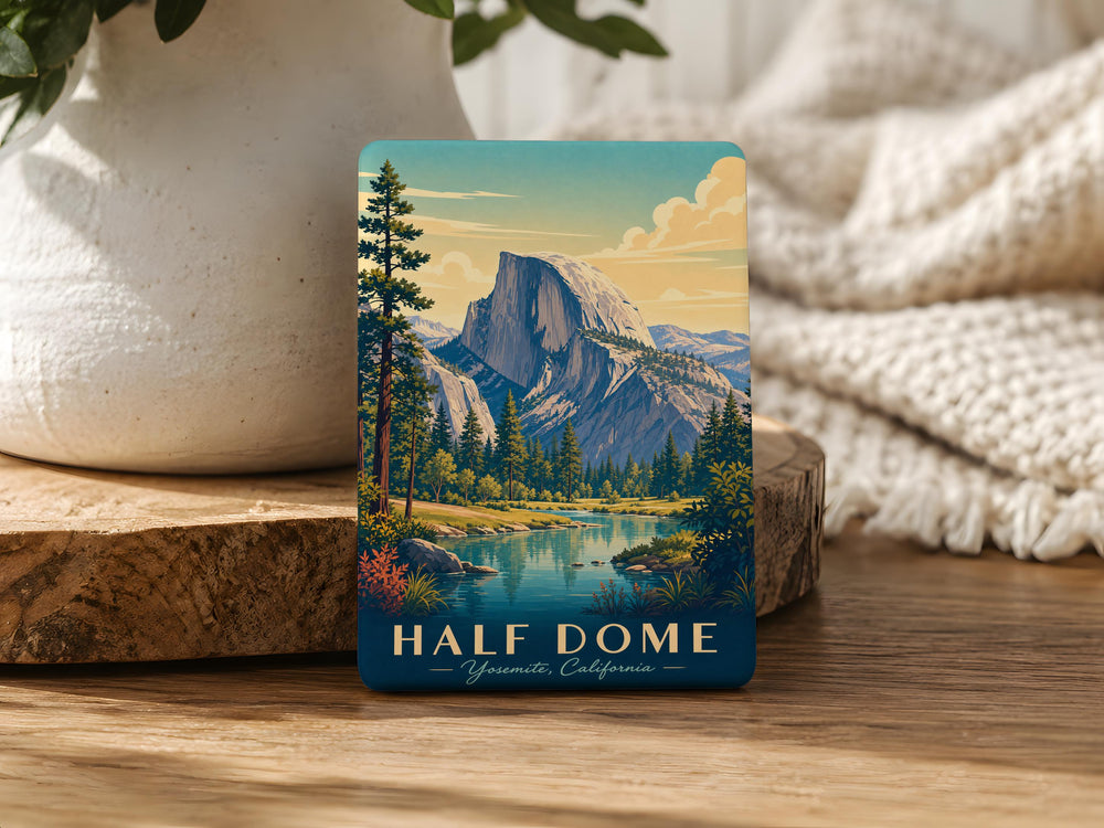 Half Dome Fridge Magnet, Yosemite National Park Landmark Souvenir, California Mountain Travel Keepsake Gift
