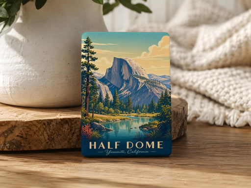Half Dome Fridge Magnet, Yosemite National Park Landmark Souvenir, California Mountain Travel Keepsake Gift
