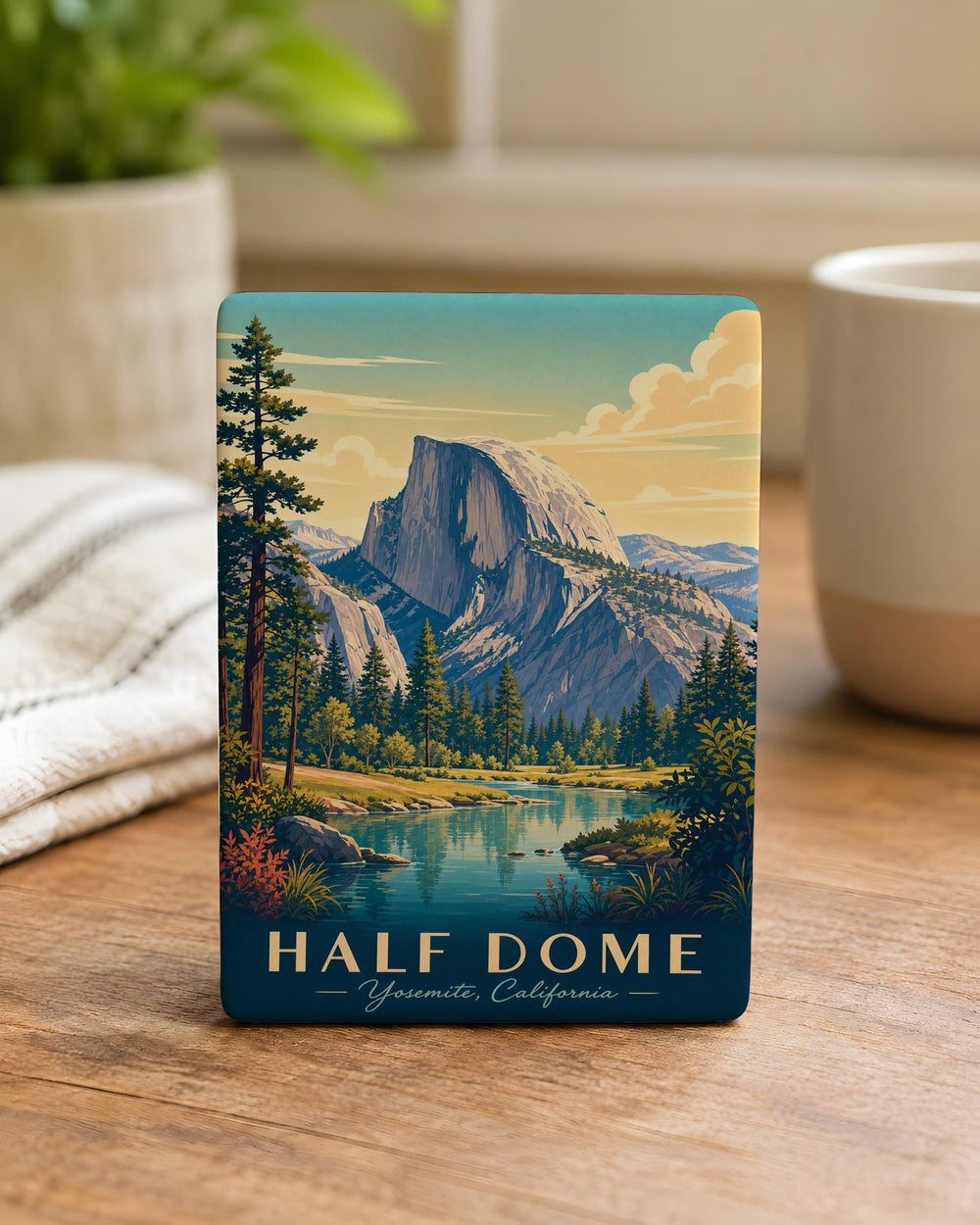Half Dome Fridge Magnet, Yosemite National Park Landmark Souvenir, California Mountain Travel Keepsake Gift