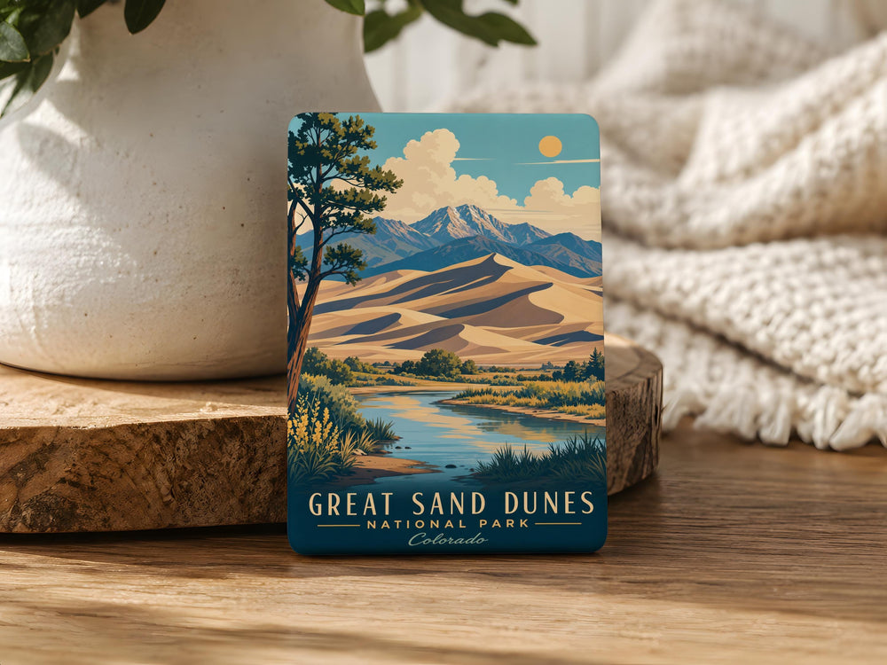 Great Sand Dunes National Park Fridge Magnet, Colorado Sand Dunes Souvenir, Travel Gift, Nature Landmark Magnet
