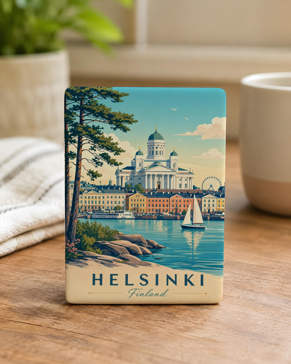 Finland Fridge Magnet, Finland Travel Souvenir Magnet, Finland Map Magnet, Helsinki Magnet, Nordic Country Magnet