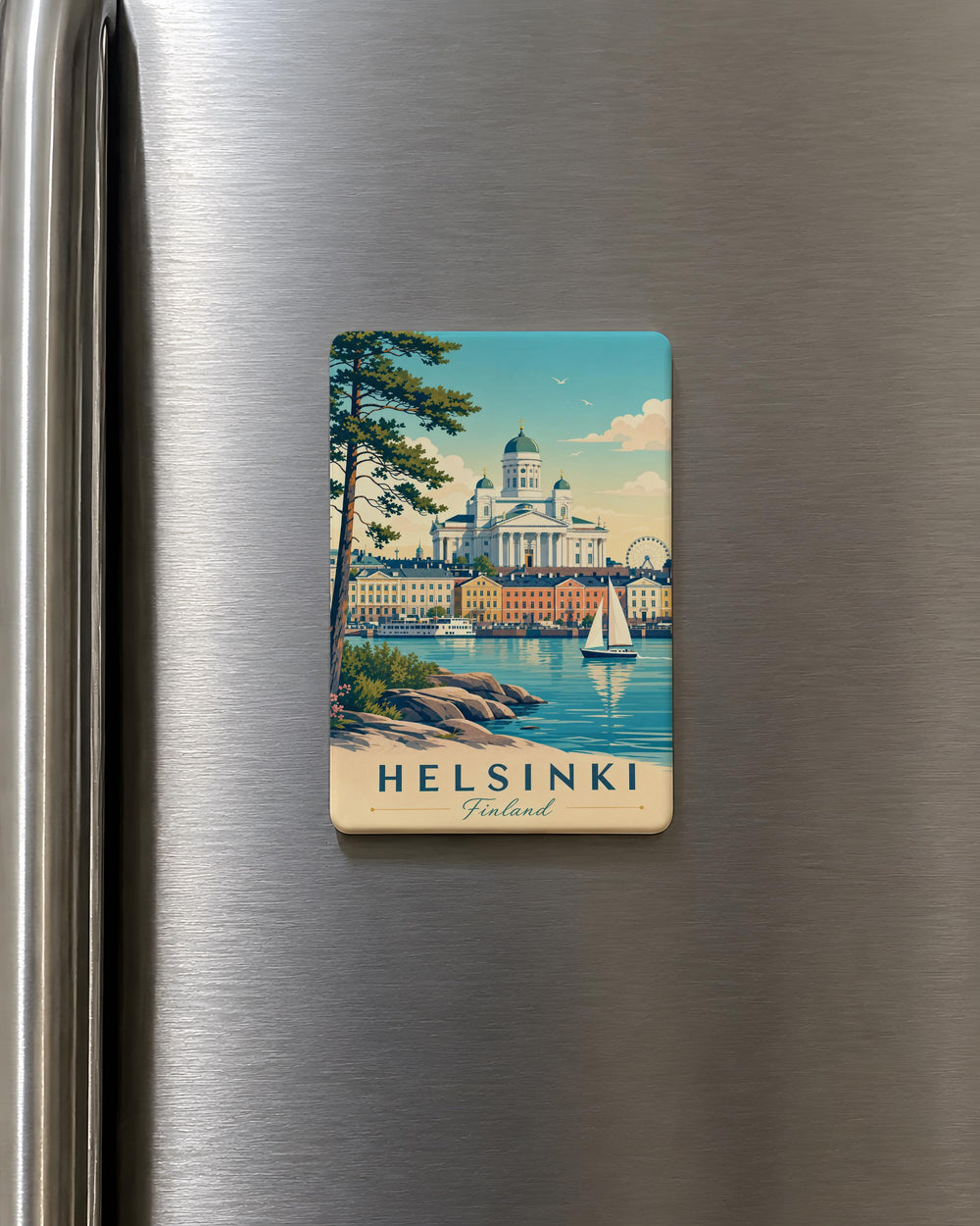 Finland Fridge Magnet, Finland Travel Souvenir Magnet, Finland Map Magnet, Helsinki Magnet, Nordic Country Magnet