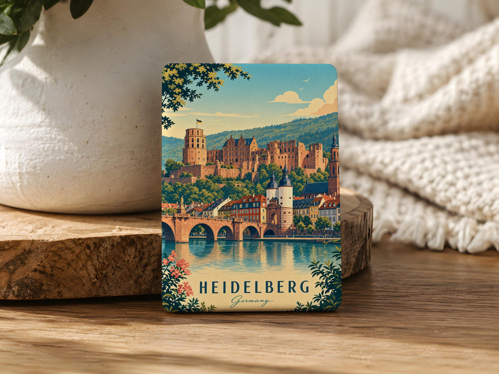 Heidelberg Castle Fridge Magnet, Germany Landmark Souvenir, Historic Castle on the Neckar River, Heidelberg Travel Gift
