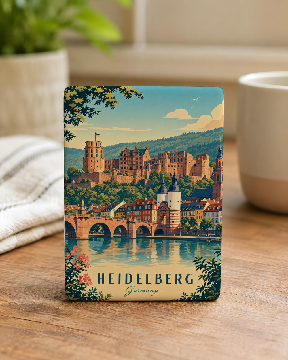 Heidelberg Castle Fridge Magnet, Germany Landmark Souvenir, Historic Castle on the Neckar River, Heidelberg Travel Gift