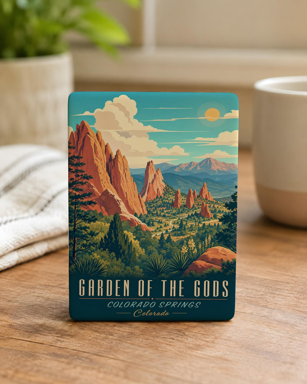 Garden of the Gods Fridge Magnet, Colorado Red Rock Formations Souvenir, Pikes Peak Scenic Travel Keepsake Magnet