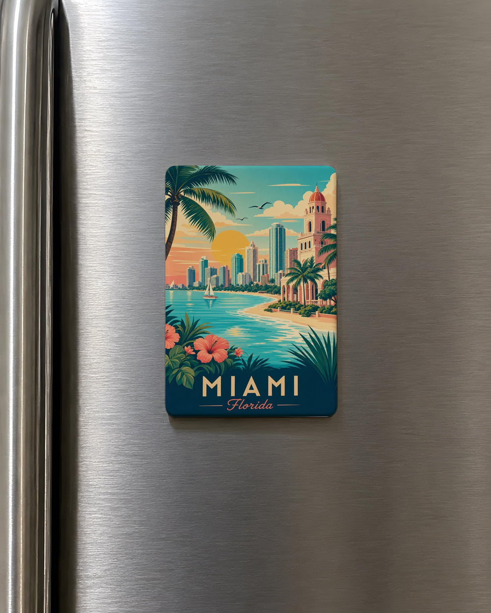 Florida Fridge Magnet, Florida Souvenir Magnet, Florida Travel Gift, Florida Vacation Keepsake, Florida State Magnet