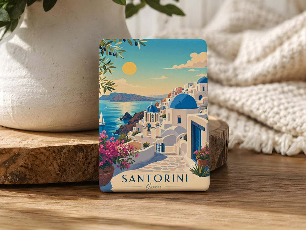 Greece Fridge Magnet, Greek Travel Souvenir Magnet, Greece Vacation Keepsake, Hellenic Landmark Refrigerator Magnet
