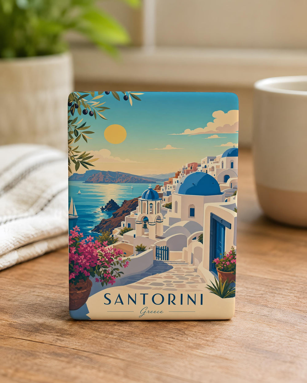 Greece Fridge Magnet, Greek Travel Souvenir Magnet, Greece Vacation Keepsake, Hellenic Landmark Refrigerator Magnet