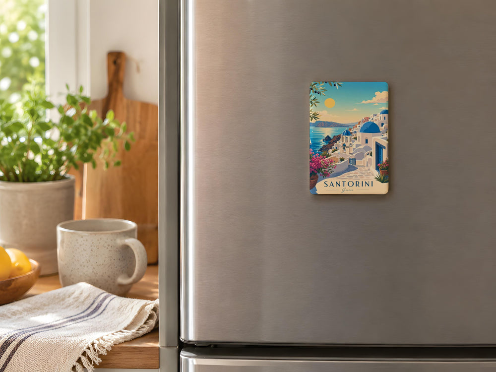 Greece Fridge Magnet, Greek Travel Souvenir Magnet, Greece Vacation Keepsake, Hellenic Landmark Refrigerator Magnet