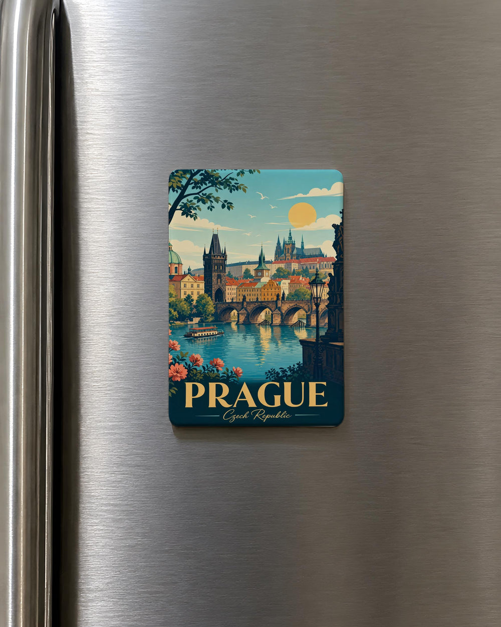 Czech Republic Fridge Magnet, Czechia Souvenir Magnet, Prague Travel Magnet, Bohemia Moravia Gift, Czech Landmark Magnet