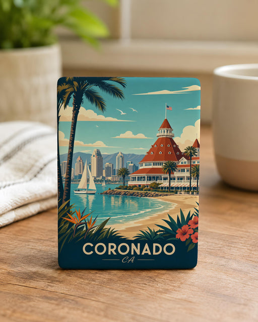Coronado CA Fridge Magnet, Coronado Island California Souvenir Magnet, San Diego Coastal Travel Gift, Beach Vacation Keepsake
