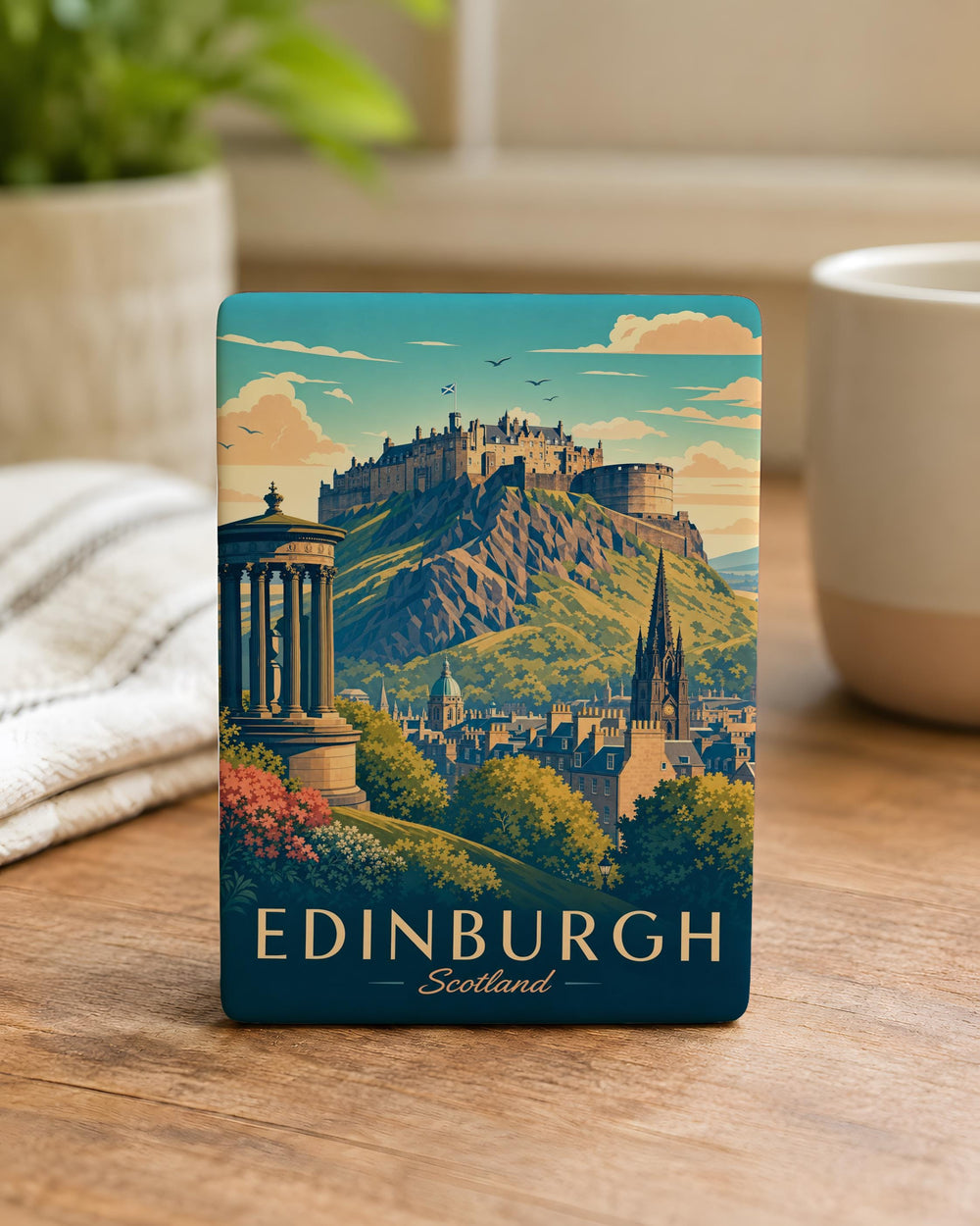 Edinburgh Castle Fridge Magnet, Scotland Landmark Souvenir Magnet, Edinburgh Travel Gift, Historic Castle Keepsake Magnet