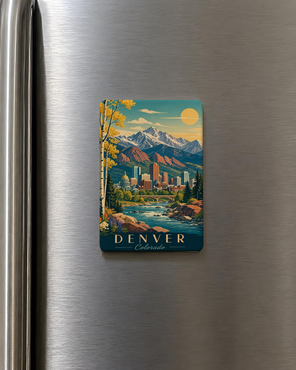 Colorado Fridge Magnet, Colorado State Souvenir Magnet, Colorado Travel Keepsake, Colorado Gift, Rocky Mountain State Magnet