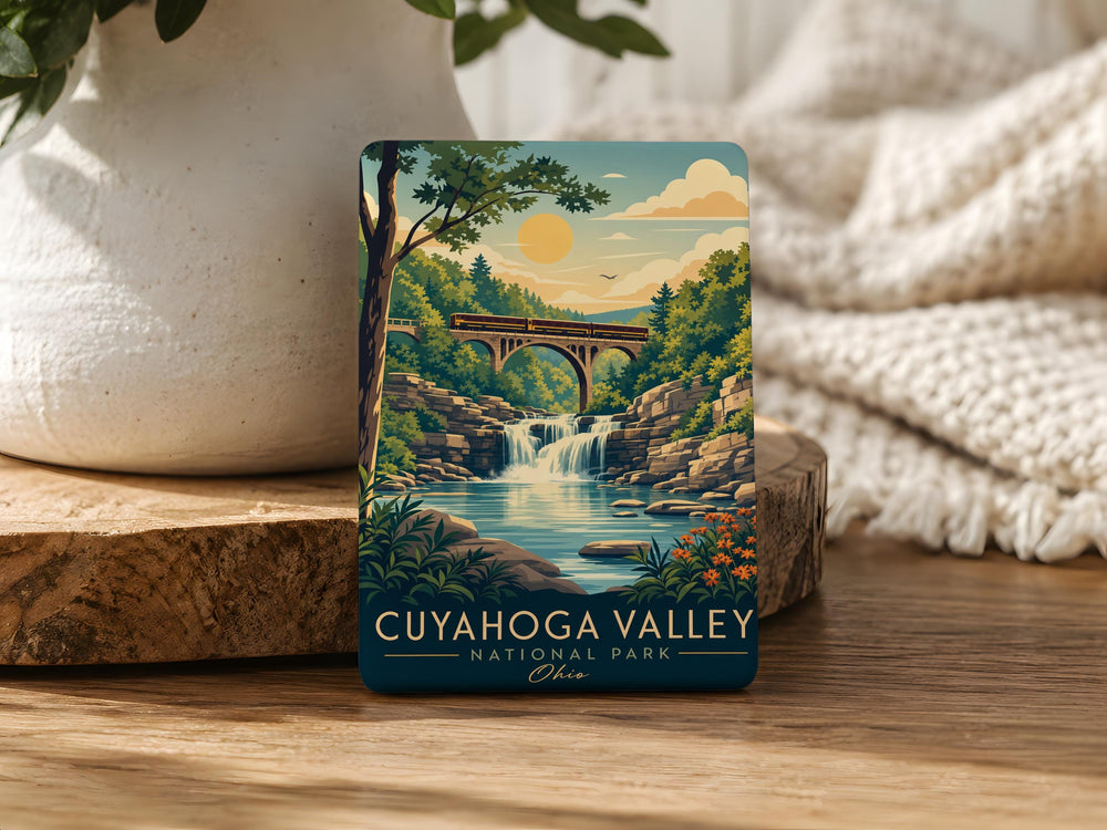 Cuyahoga Valley National Park Fridge Magnet, Ohio National Park Souvenir Magnet, Scenic Park Landmark Refrigerator Magnet