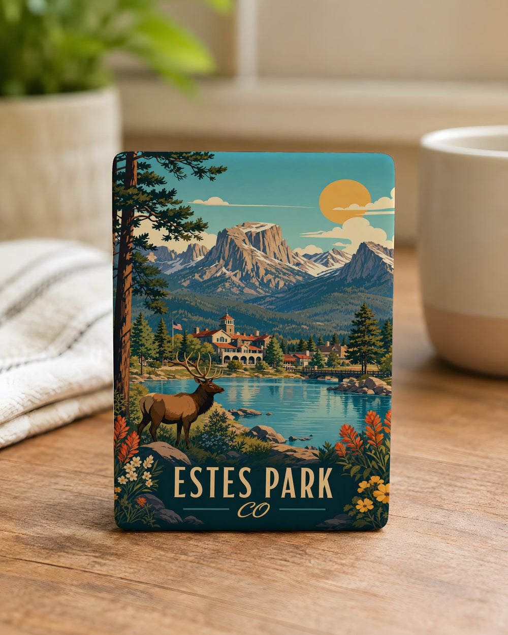 Estes Park CO Fridge Magnet, Colorado Mountain Town Souvenir Magnet, Rocky Mountain National Park Travel Keepsake Magnet