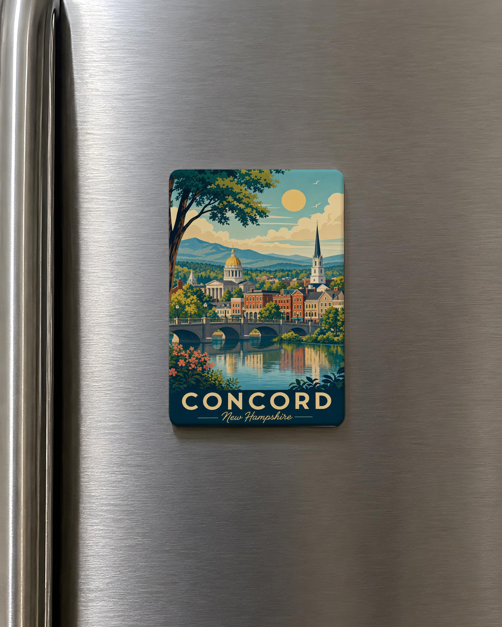 Concord NH Fridge Magnet, Concord New Hampshire Souvenir Magnet, New Hampshire Travel Gift, Concord NH Keepsake Magnet