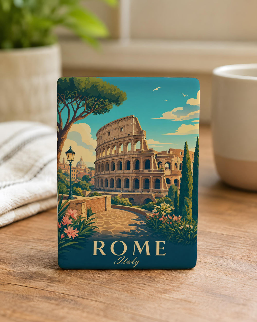 Colosseum Fridge Magnet, Rome Italy Souvenir Magnet, Ancient Roman Amphitheater Refrigerator Magnet, Travel Keepsake Gift