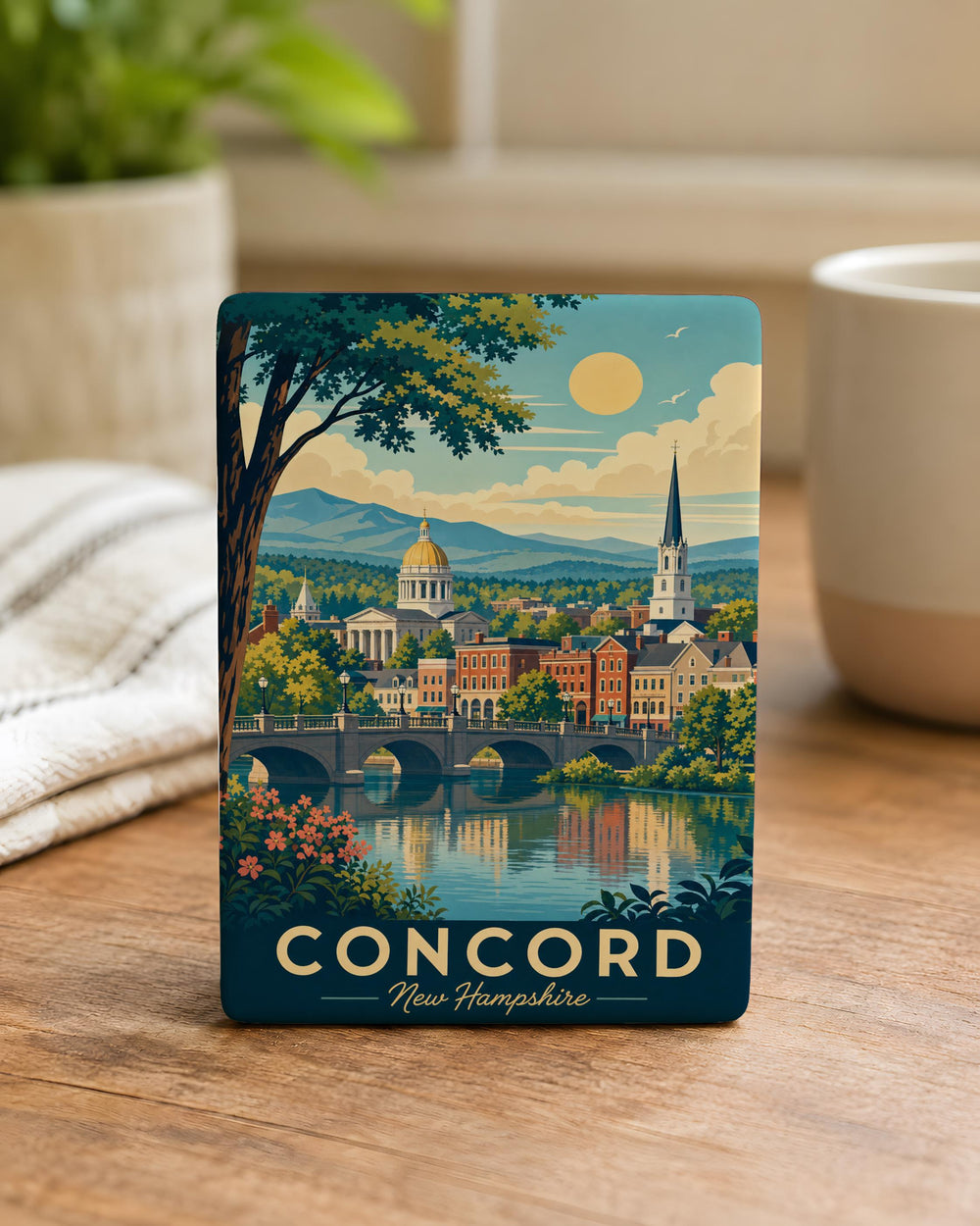 Concord NH Fridge Magnet, Concord New Hampshire Souvenir Magnet, New Hampshire Travel Gift, Concord NH Keepsake Magnet
