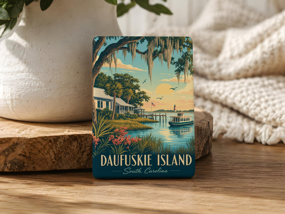 Daufuskie Island Fridge Magnet, South Carolina Coastal Island Souvenir Magnet, Daufuskie Island SC Travel Keepsake Magnet