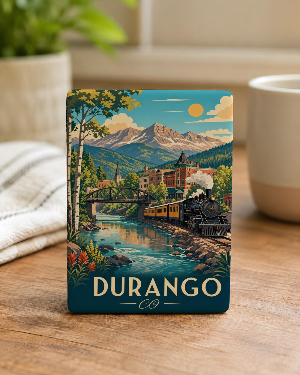 Durango CO Fridge Magnet, Durango Colorado Souvenir Magnet, Colorado Travel Gift, Durango Keepsake Magnet, Rocky Mountains Magnet