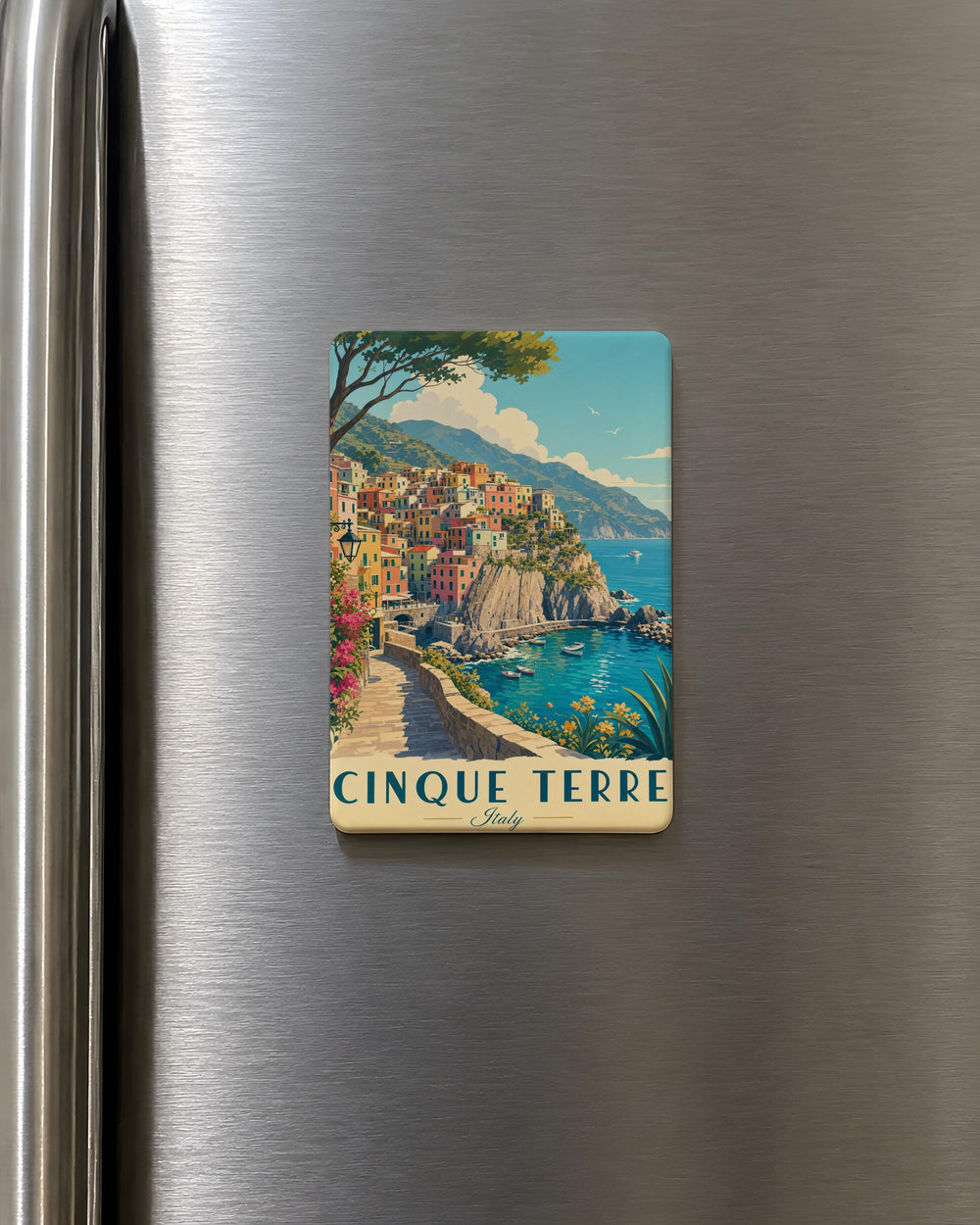 Cinque Terre Italy Fridge Magnet, Italian Riviera Coastal Village Souvenir Magnet, Liguria Travel Gift, Italy Vacation Keepsake