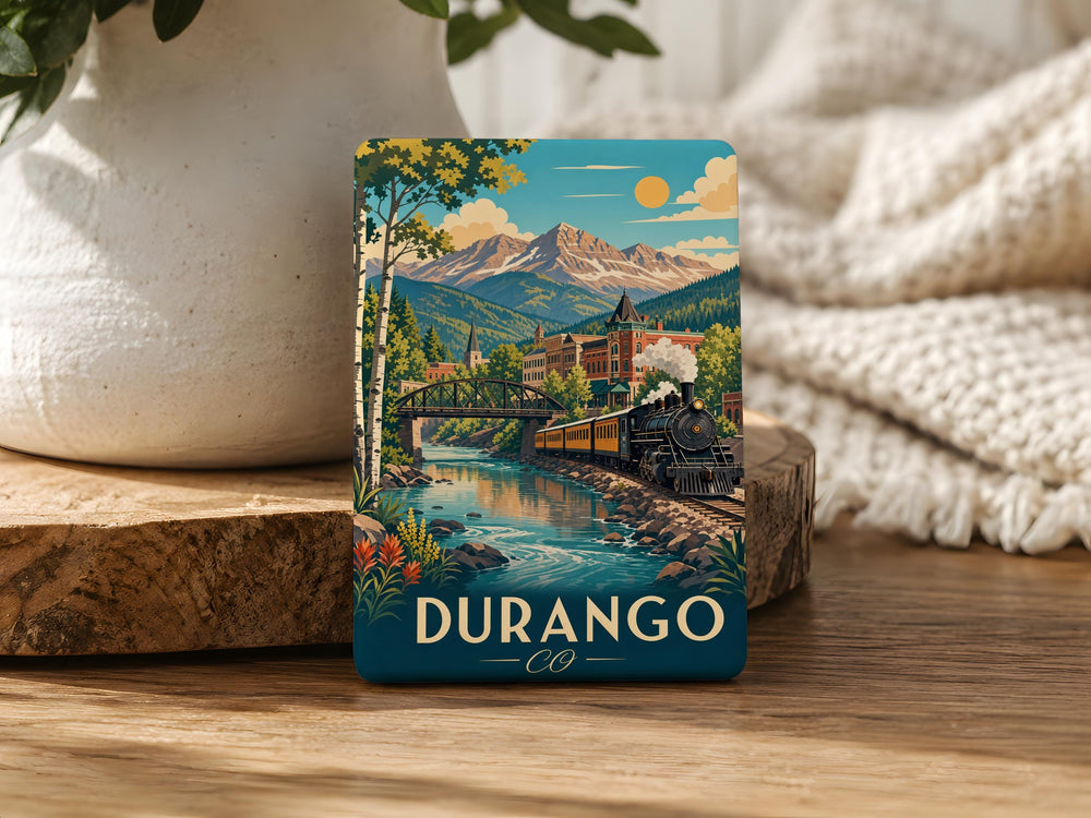 Durango CO Fridge Magnet, Durango Colorado Souvenir Magnet, Colorado Travel Gift, Durango Keepsake Magnet, Rocky Mountains Magnet