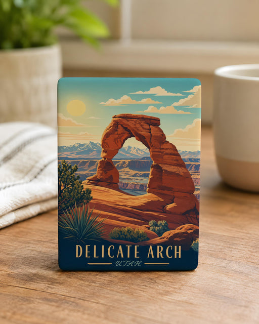 Delicate Arch Fridge Magnet, Utah Arches National Park Souvenir Magnet, Moab Desert Landmark Travel Gift