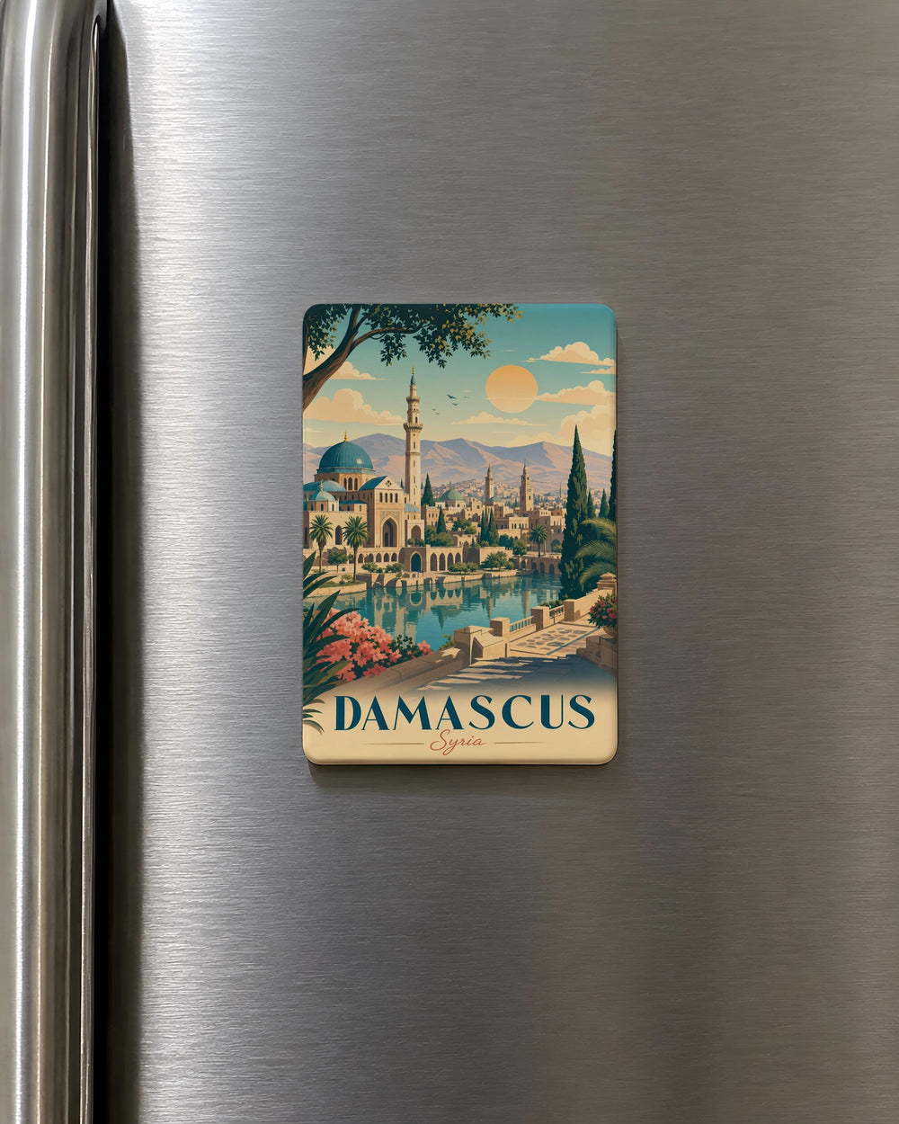 Damascus Syria Fridge Magnet, Damascus City Souvenir Magnet, Syria Travel Gift, Damascus Landmark Magnet, Middle East Keepsake Magnet
