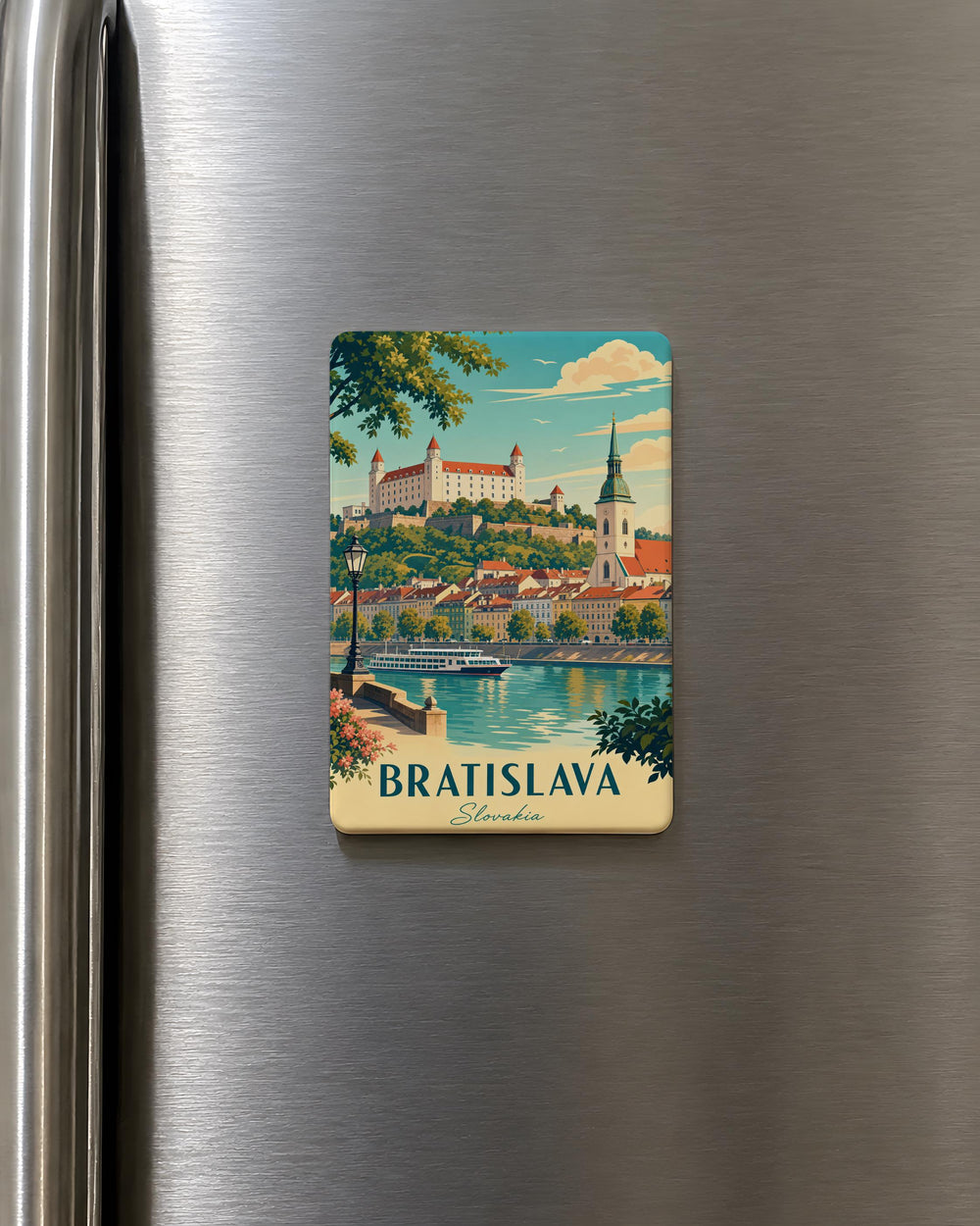 Bratislava Slovakia Fridge Magnet, Bratislava Souvenir Magnet, Slovakia Travel Gift, Bratislava Landmark Magnet, City Keepsake