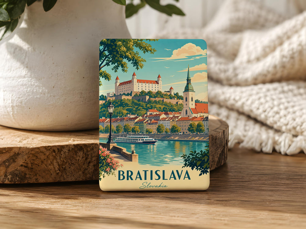 Bratislava Slovakia Fridge Magnet, Bratislava Souvenir Magnet, Slovakia Travel Gift, Bratislava Landmark Magnet, City Keepsake