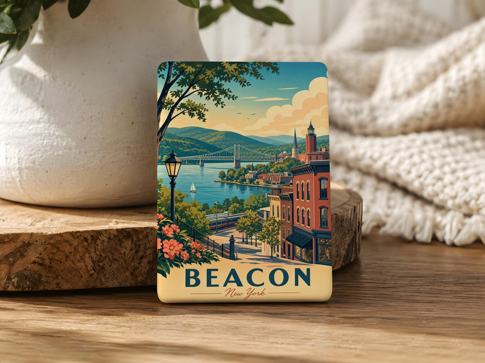 Beacon NY Fridge Magnet, Beacon New York Souvenir Magnet, Hudson Valley Travel Gift, Beacon NY Keepsake Magnet