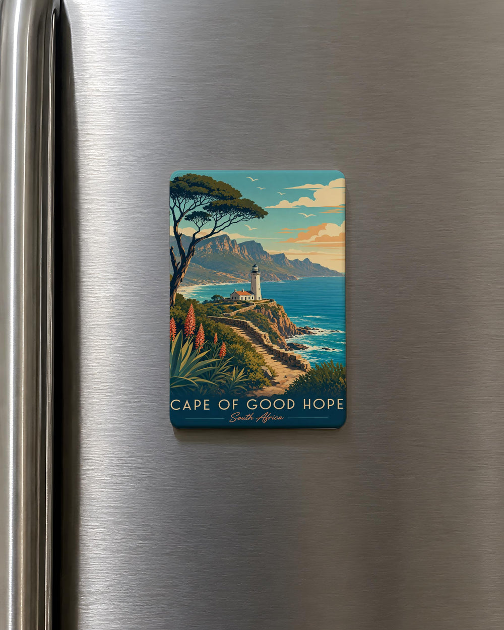 Cape of Good Hope Fridge Magnet, South Africa Landmark Souvenir, Cape Peninsula Travel Keepsake, Table Mountain Coastal Gift