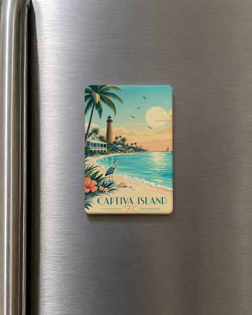 Captiva Island Florida Fridge Magnet, Captiva Island FL Souvenir Magnet, Beach Island Vacation Travel Gift Magnet