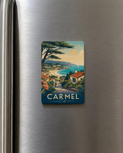 Carmel California Fridge Magnet, Carmel-by-the-Sea Souvenir Magnet, Coastal Town Travel Gift, Monterey Peninsula Keepsake