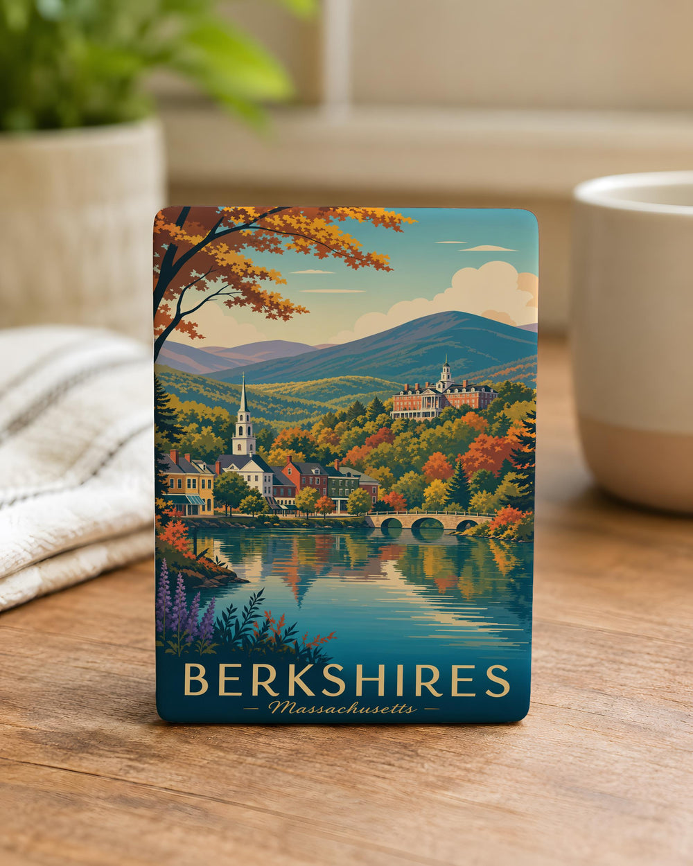 Berkshires Fridge Magnet, Massachusetts Berkshires Souvenir Magnet, Berkshires Travel Gift, New England Keepsake Magnet