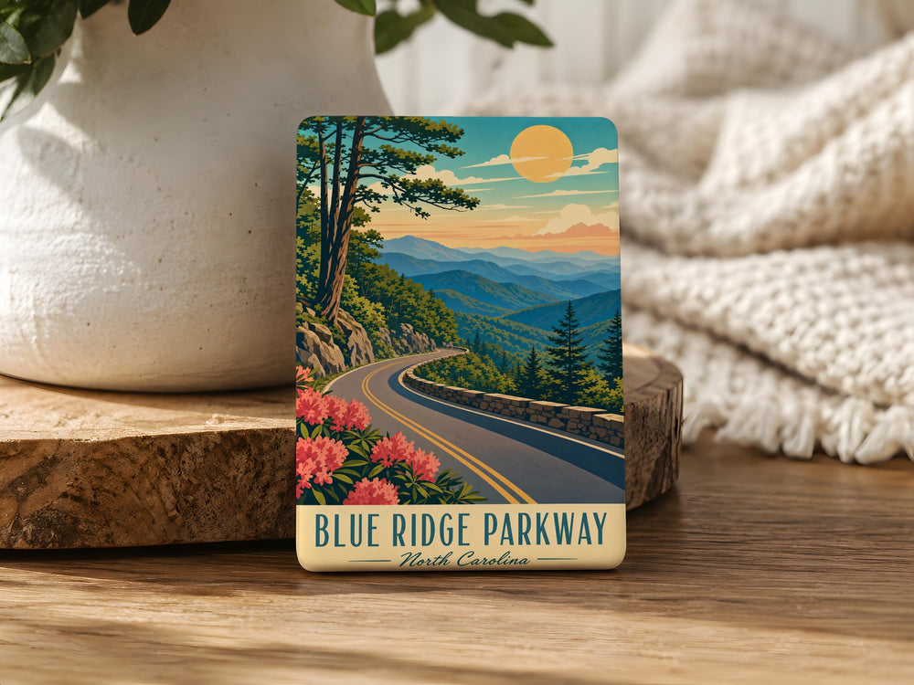 Blue Ridge Parkway Fridge Magnet, Scenic Mountain Drive Souvenir, Blue Ridge Mountains Road Trip Travel Gift