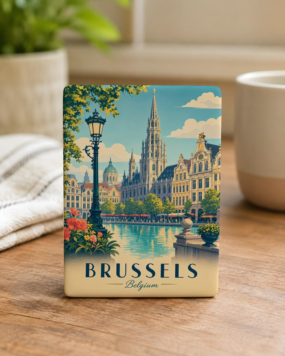 Brussels Belgium Fridge Magnet, Brussels City Landmark Souvenir Magnet, Belgium Travel Gift, Brussels Keepsake Magnet