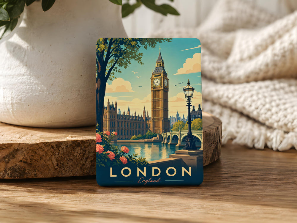 Big Ben London Fridge Magnet, UK Landmark Souvenir Magnet, Westminster Clock Tower Travel Keepsake Gift