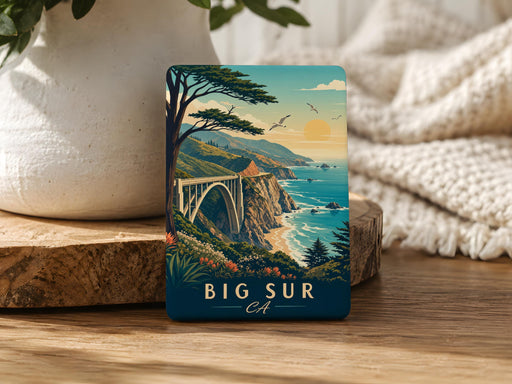 Big Sur California Fridge Magnet, Coastal Highway Road Trip Souvenir, Monterey County CA Travel Gift, Pacific Coast Landmark Magnet