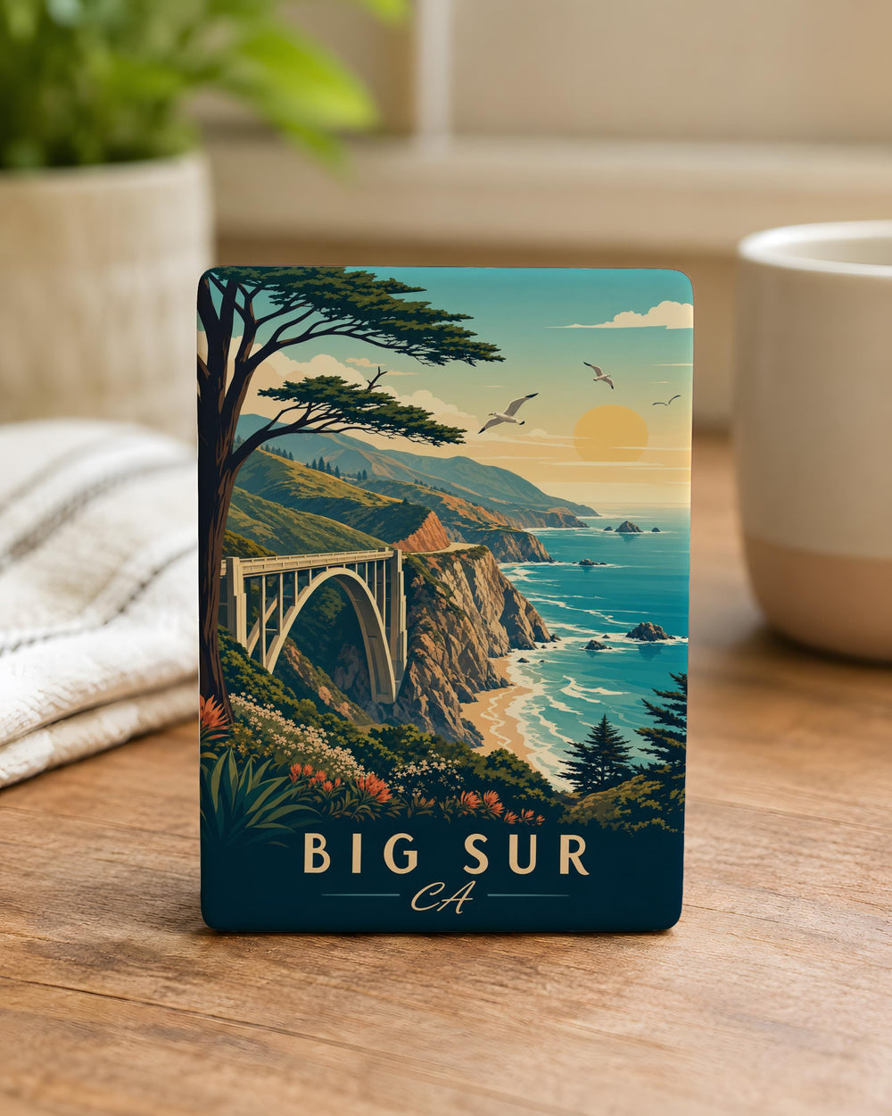 Big Sur California Fridge Magnet, Coastal Highway Road Trip Souvenir, Monterey County CA Travel Gift, Pacific Coast Landmark Magnet