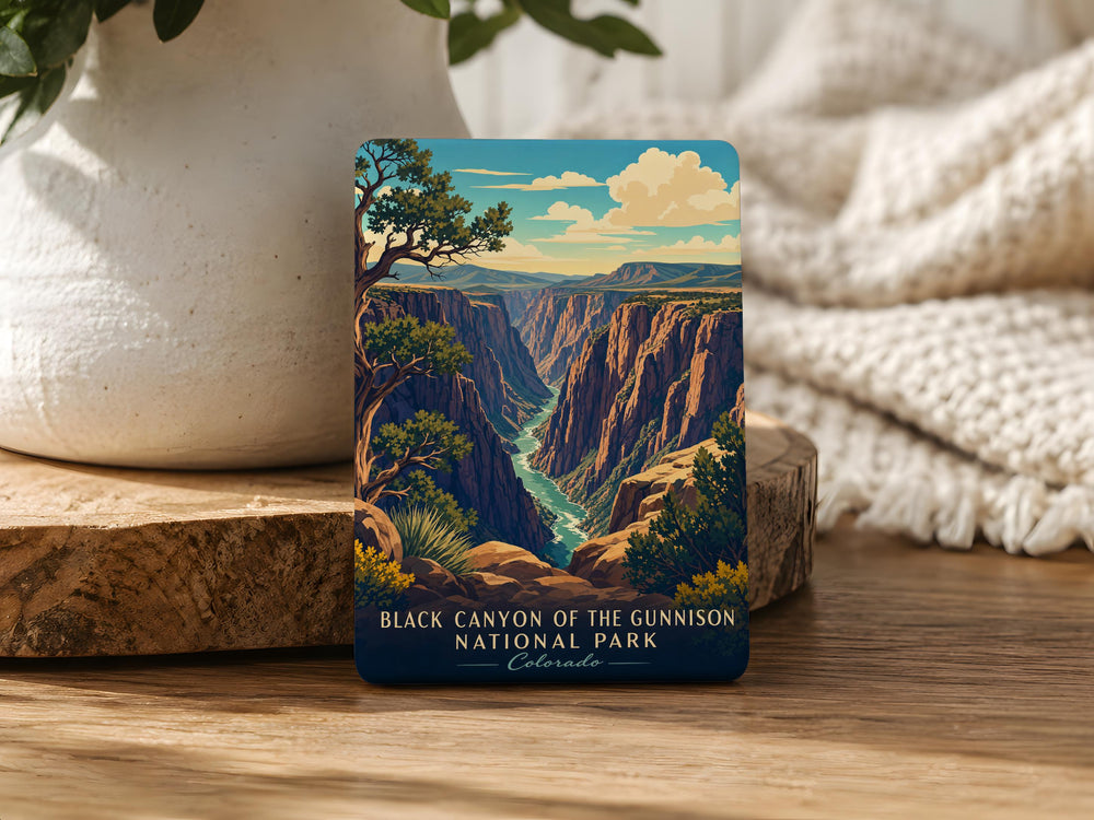 Black Canyon of the Gunnison National Park Fridge Magnet, Colorado Travel Souvenir, Canyon Landscape Keepsake Magnet